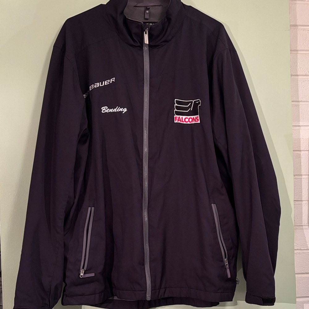 🏒Bauer Men's Black Windbreaker Jacket- Falcons - men’s large